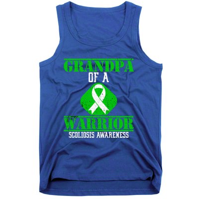 Grandpa Of A Scoliosis Warrior Vintage Scoliosis Awareness Gift Tank Top