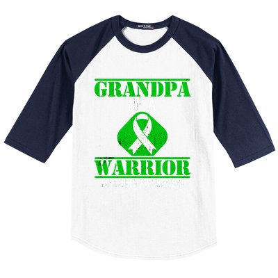 Grandpa Of A Scoliosis Warrior Vintage Scoliosis Awareness Gift Baseball Sleeve Shirt