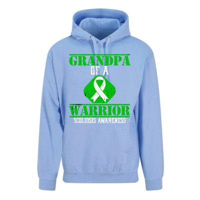 Grandpa Of A Scoliosis Warrior Vintage Scoliosis Awareness Gift Unisex Surf Hoodie