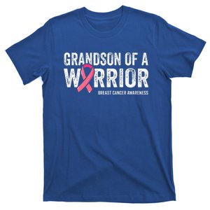 Grandson Of A Warrior Grandma Breast Cancer Matching T-Shirt