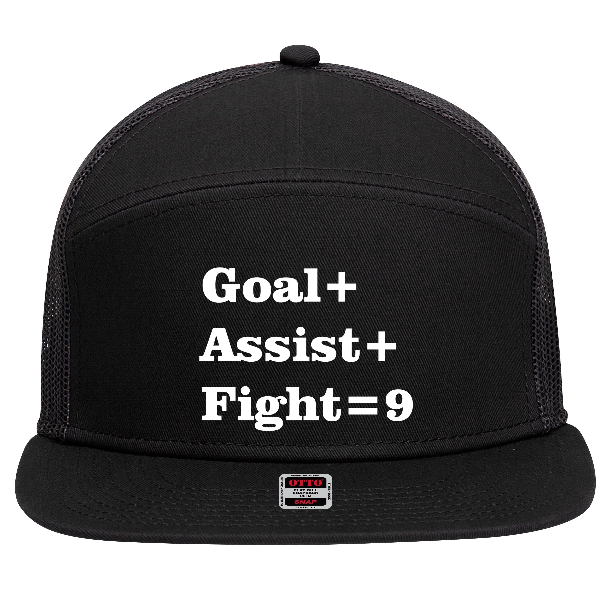 Goal Assist Fight 7 Panel Mesh Trucker Snapback Hat