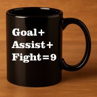 Goal Assist Fight 11oz C Handle Ceramic Mug