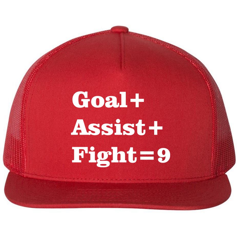 Goal Assist Fight Flat Bill Trucker Hat