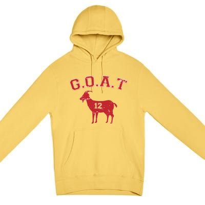 Goat 12 New England Football Fan Premium Pullover Hoodie