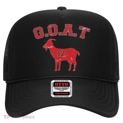 Goat 12 New England Football Fan High Crown Mesh Back Trucker Hat