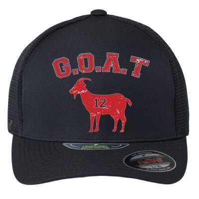 Goat 12 New England Football Fan Flexfit Unipanel Trucker Cap