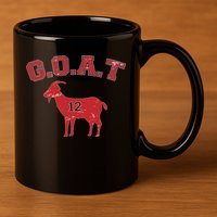 Goat 12 New England Football Fan 11oz C Handle Ceramic Mug