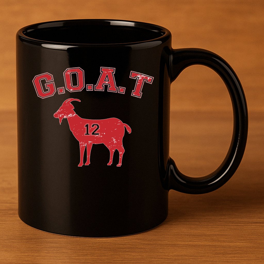 Goat 12 New England Football Fan 11oz C Handle Ceramic Mug