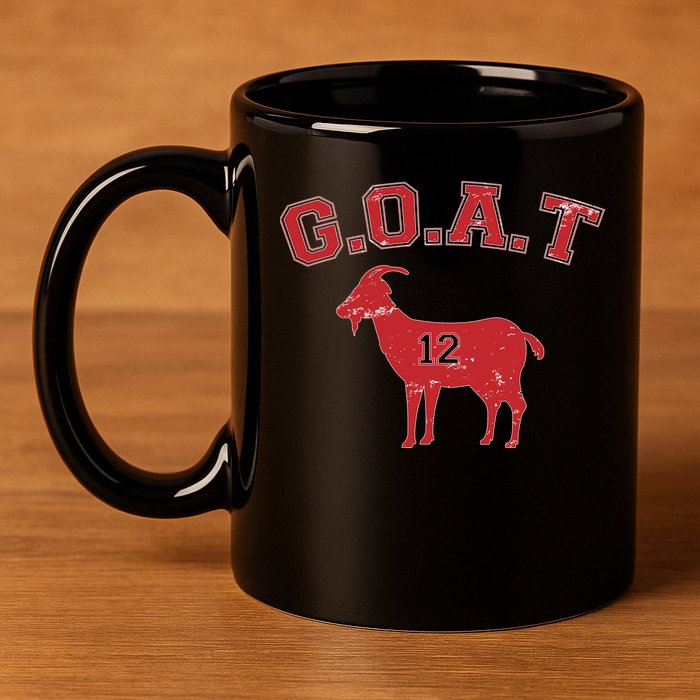 Goat 12 New England Football Fan 11oz C Handle Ceramic Mug
