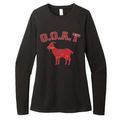 Goat 12 New England Football Fan Womens CVC Long Sleeve Shirt