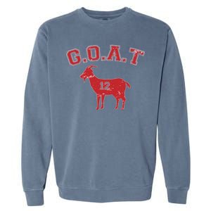 Goat 12 New England Football Fan Garment-Dyed Sweatshirt