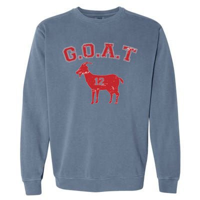 Goat 12 New England Football Fan Garment-Dyed Sweatshirt