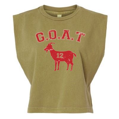 Goat 12 New England Football Fan Garment-Dyed Women's Muscle Tee