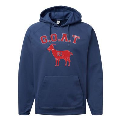 Goat 12 New England Football Fan Performance Fleece Hoodie