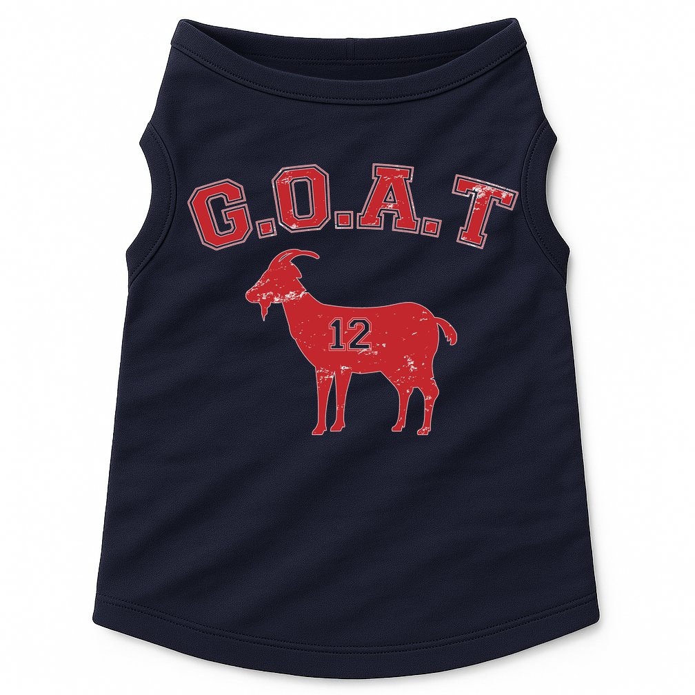 Goat 12 New England Football Fan Doggie Tank