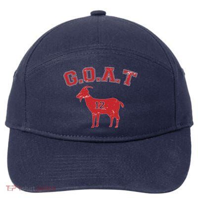 Goat 12 New England Football Fan 7-Panel Snapback Hat