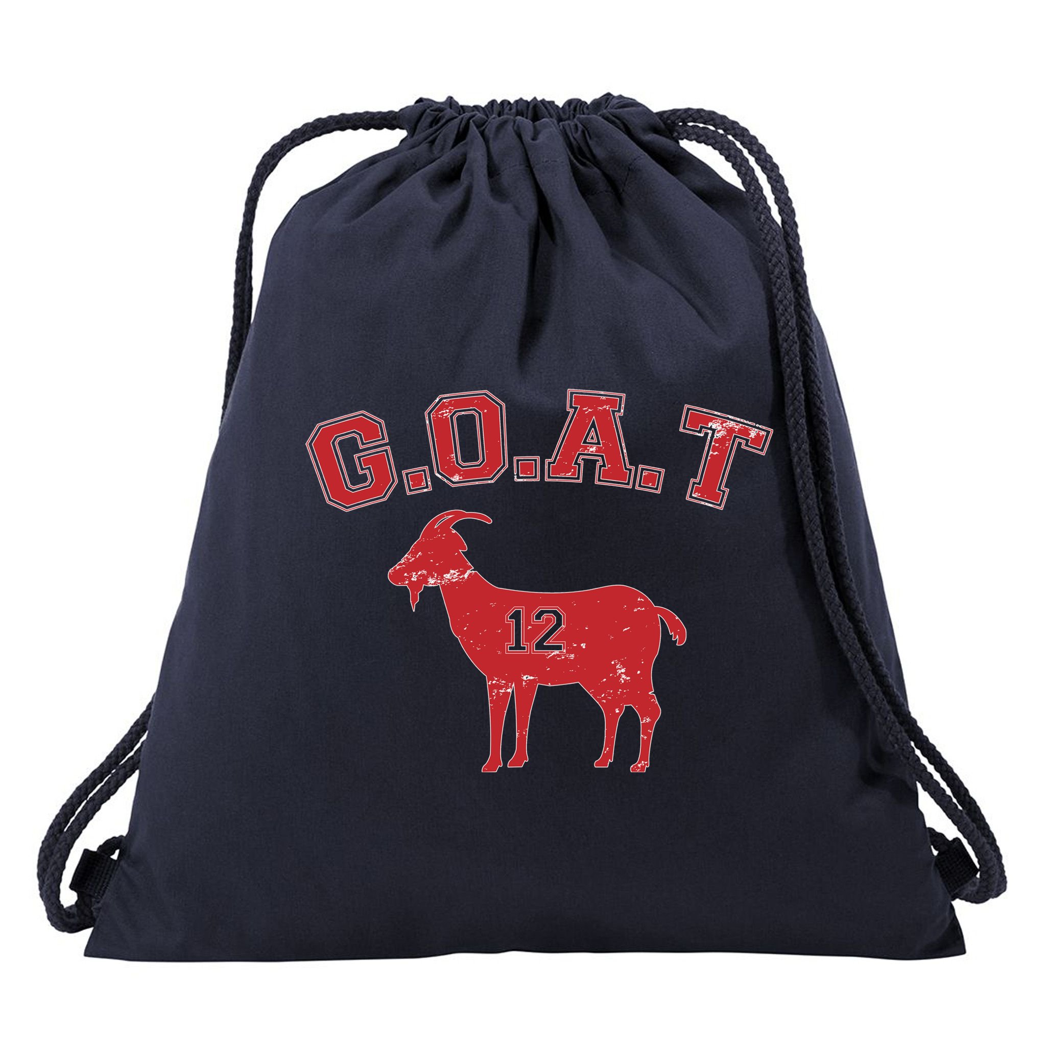 Goat 12 New England Football Fan Drawstring Bag
