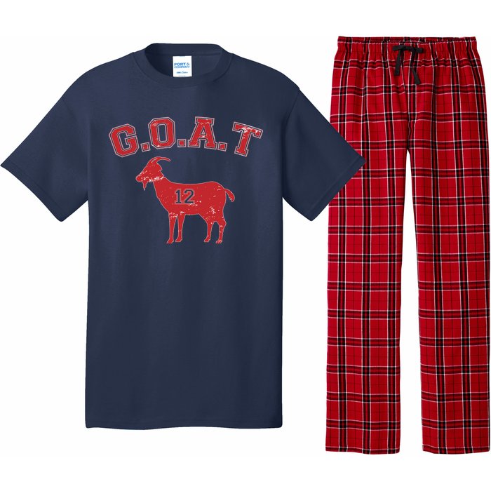 Goat 12 New England Football Fan Pajama Set