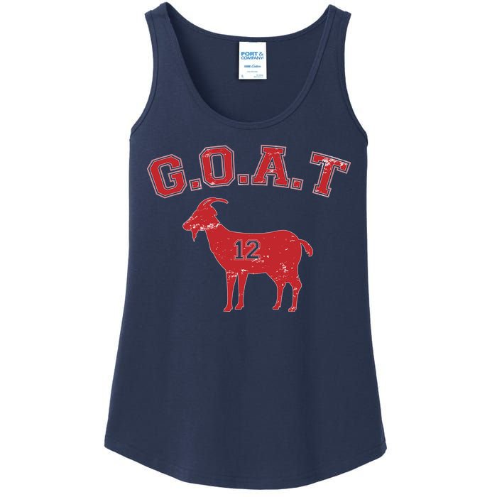 Goat 12 New England Football Fan Ladies Essential Tank