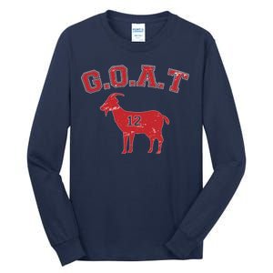 Goat 12 New England Football Fan Tall Long Sleeve T-Shirt