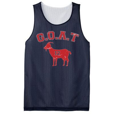 Goat 12 New England Football Fan Mesh Reversible Basketball Jersey Tank