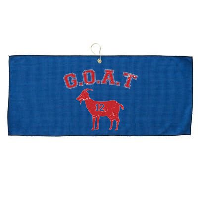 Goat 12 New England Football Fan Large Microfiber Waffle Golf Towel
