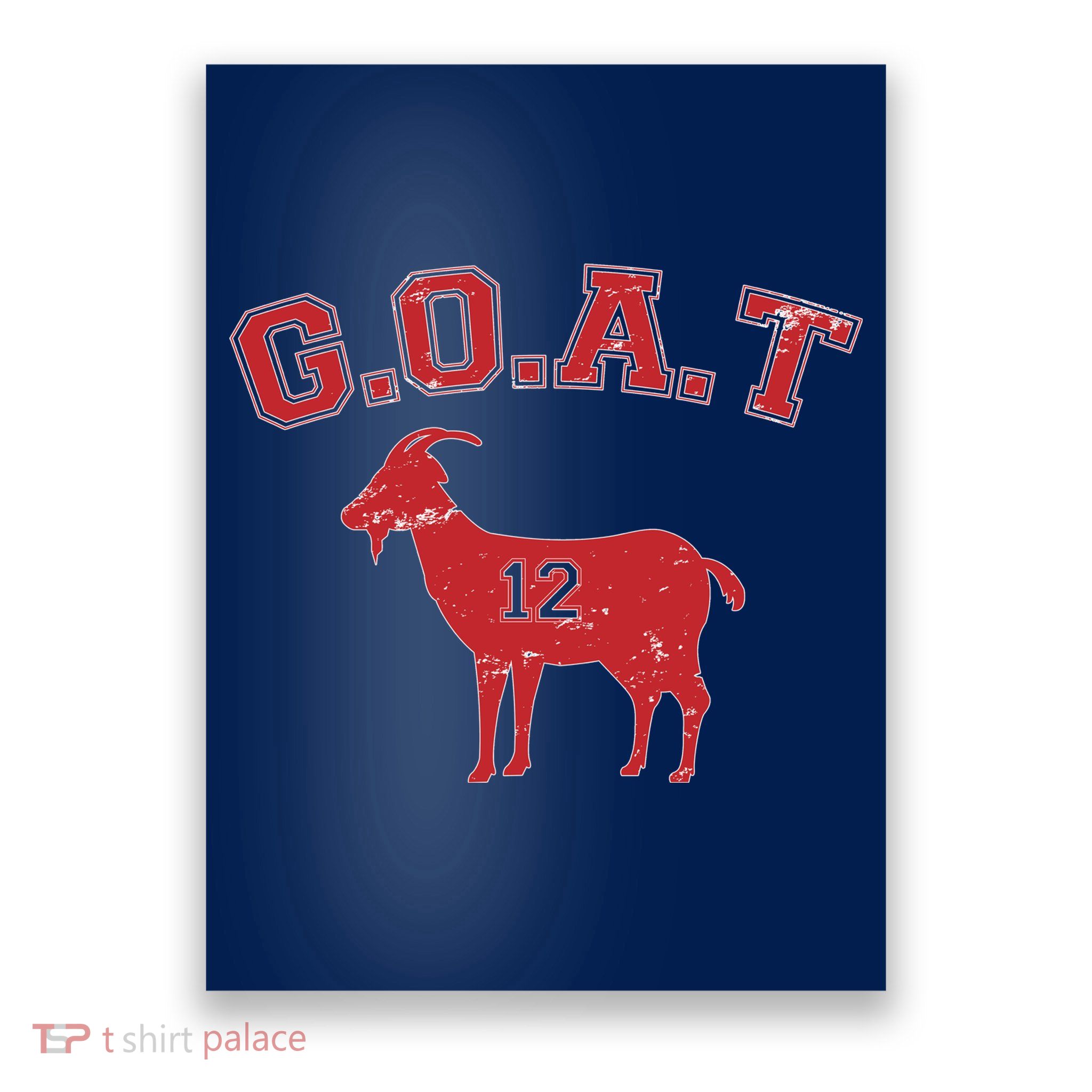 Goat 12 New England Football Fan Poster