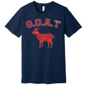 Goat 12 New England Football Fan Premium T-Shirt