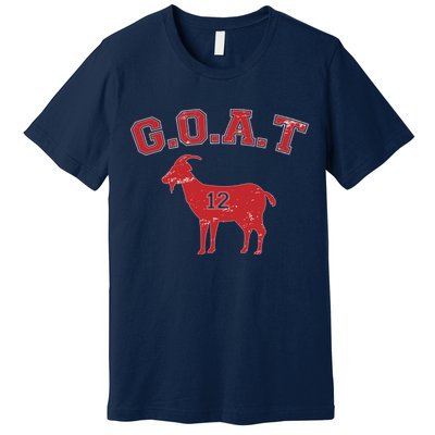 Goat 12 New England Football Fan Premium T-Shirt