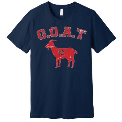 Goat 12 New England Football Fan Premium T-Shirt