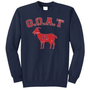 Goat 12 New England Football Fan Tall Sweatshirt