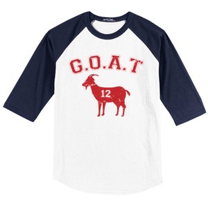 Goat 12 New England Football Fan Baseball Sleeve Shirt