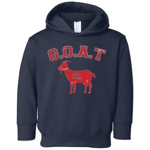 Goat 12 New England Football Fan Toddler Hoodie