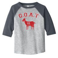 Goat 12 New England Football Fan Toddler Fine Jersey T-Shirt