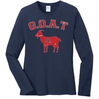 Goat 12 New England Football Fan Ladies Long Sleeve Shirt