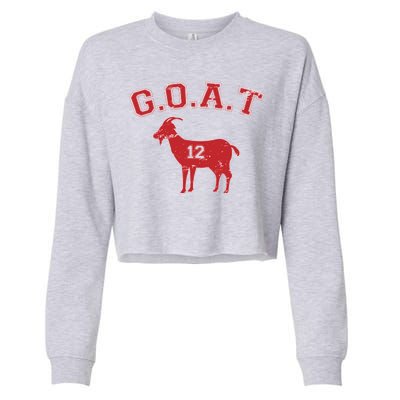 Goat 12 New England Football Fan Cropped Pullover Crew