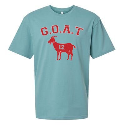 Goat 12 New England Football Fan Sueded Cloud Jersey T-Shirt