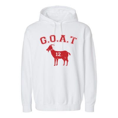 Goat 12 New England Football Fan Garment-Dyed Fleece Hoodie