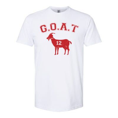 Goat 12 New England Football Fan Softstyle CVC T-Shirt