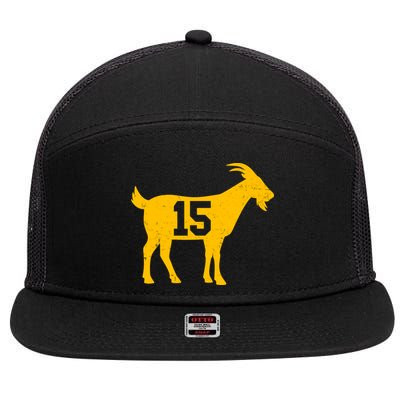 GOAT 15 Kansas City KC Football 7 Panel Mesh Trucker Snapback Hat