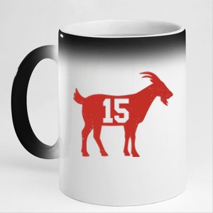 GOAT 15 Kansas City KC Football 11oz Black Color Changing Mug