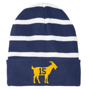 GOAT 15 Kansas City KC Football Striped Beanie with Solid Band