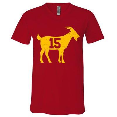 GOAT 15 Kansas City KC Football V-Neck T-Shirt