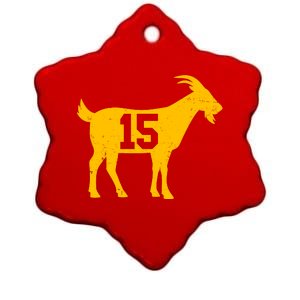 GOAT 15 Kansas City KC Football Ceramic Star Ornament