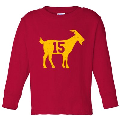 GOAT 15 Kansas City KC Football Toddler Long Sleeve Shirt