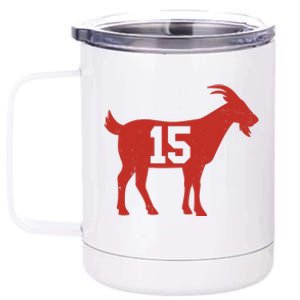 GOAT 15 Kansas City KC Football 12 oz Stainless Steel Tumbler Cup