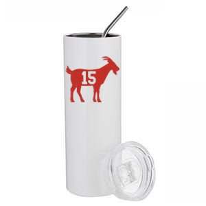 GOAT 15 Kansas City KC Football Stainless Steel Tumbler