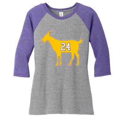 GOAT 24 Kobe Women's Tri-Blend 3/4-Sleeve Raglan Shirt