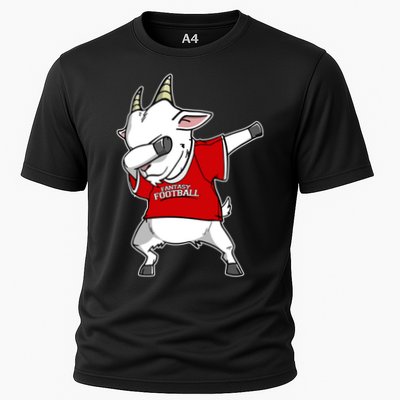 GOAT Dabbing Fantasy Football Champion Cooling Performance Crew T-Shirt