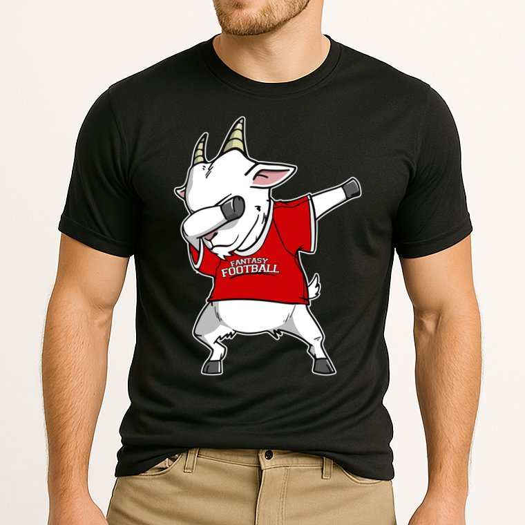 GOAT Dabbing Fantasy Football Champion Performance Shirt